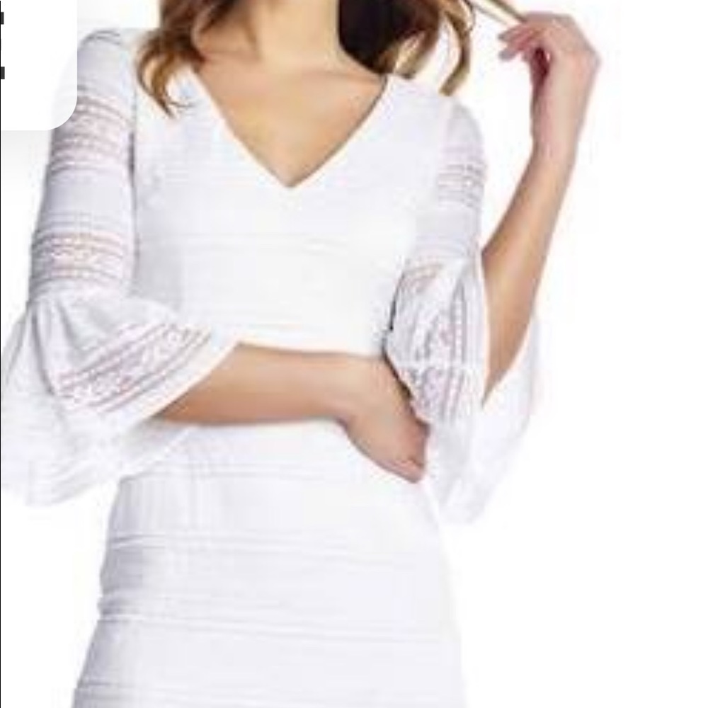 Adrianna Papell lace bell sleeve dress